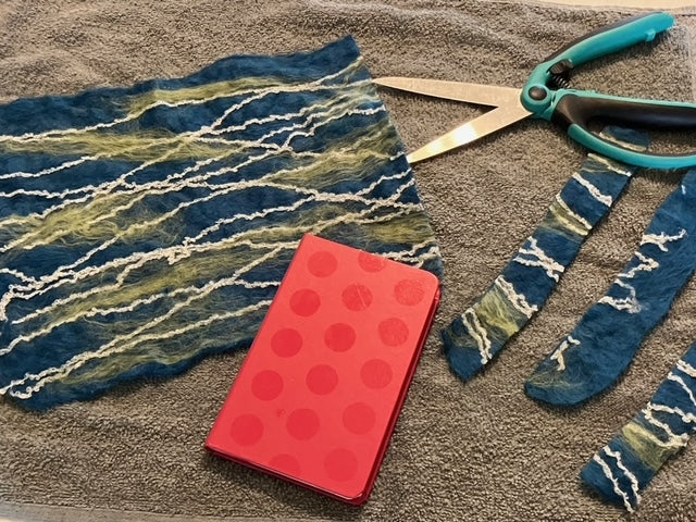 Wet and Needle Felted Journal Cover